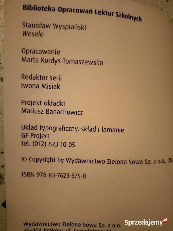 Wesele Wyspiańskiego Zielona Sowa unikat Warszawa