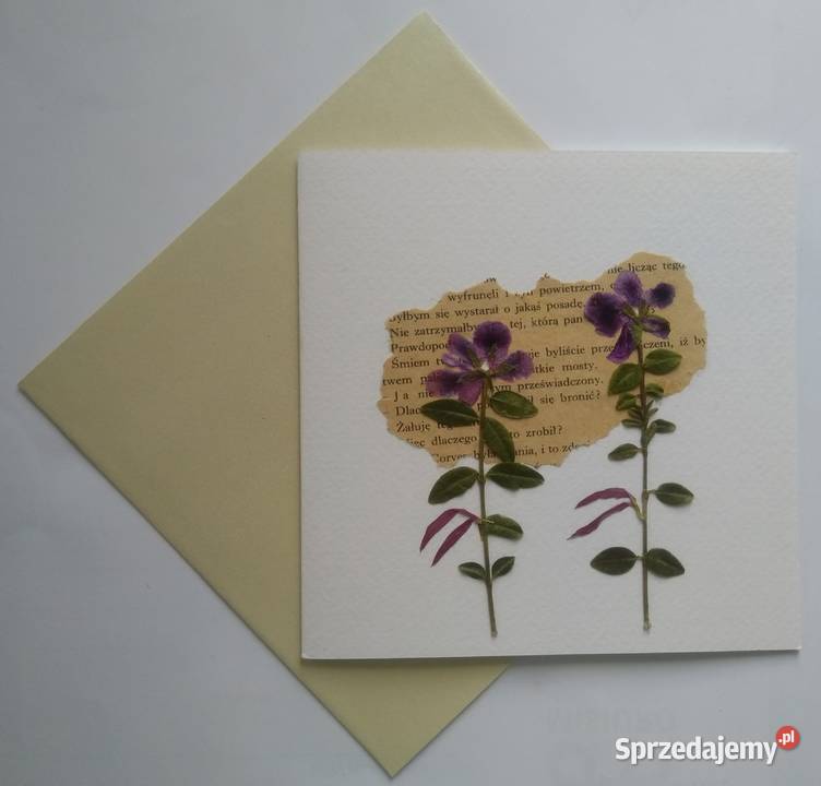 KARTKA KWIATOWA Hand Made Autorska Rękodzieło Rękodzieło sprzedam