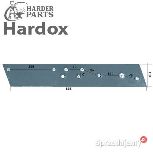 Płoza długa HARDOX 8903701L części do pługa Części zamienne