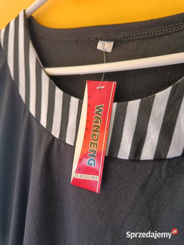 Nowa czarna bluzka tshirt z krótkim rękawem Rozmiar 40(L) podkarpackie Dąbrowica