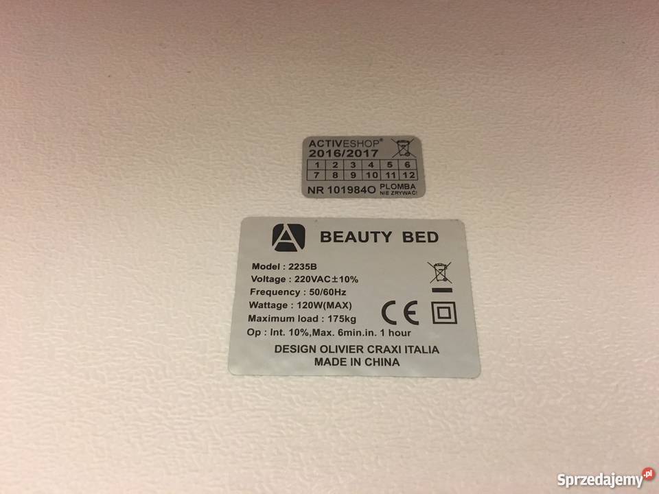 Fotel kosmetyczny elektryczny LUX biały stan Wrocław sprzedam