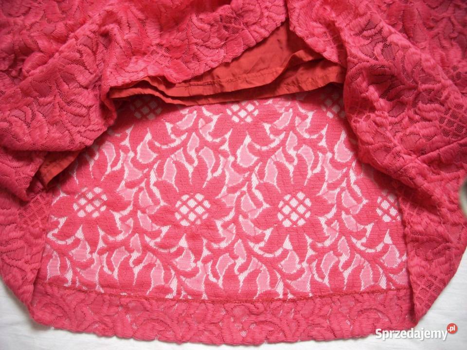 Sukienka Koronkowa Wizytowa 46 48 czerwony sprzedam