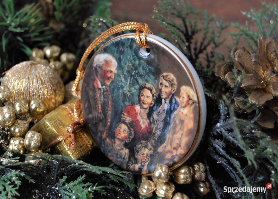 Zawieszka świąteczna porcelana lata 80 Tomy Lublin