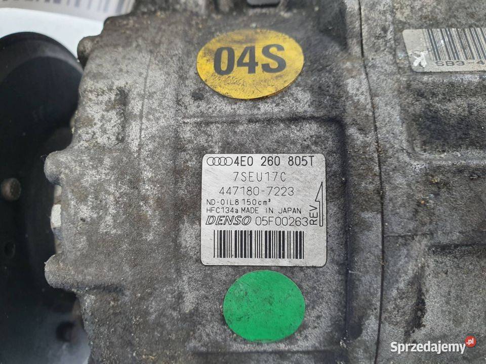 SPRĘŻARKA KLIMATYZACJI AUDI A8 D3 4E0260805T osobowe