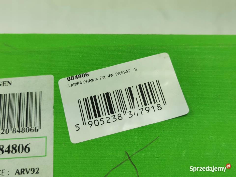 LAMPA PRAWA TYŁ VW PASSAT B3 1997 NOWA VALEO