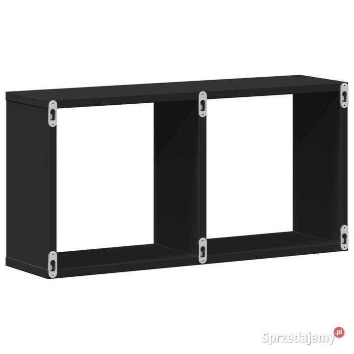 Półka ścienna 60x16x30 czarna materiał Dom i Ogród