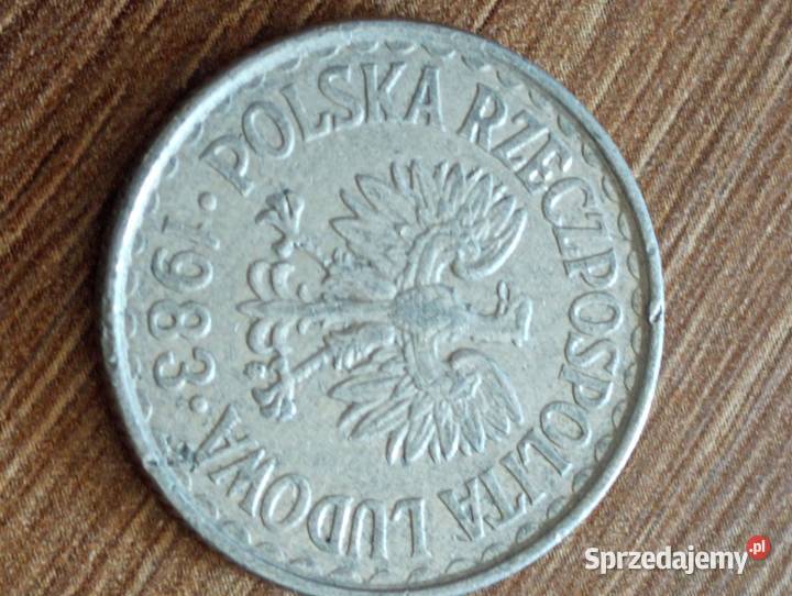Sprzedam trzecie 1 zl 1983 r zzm nierowne ranty lubelskie Chełm