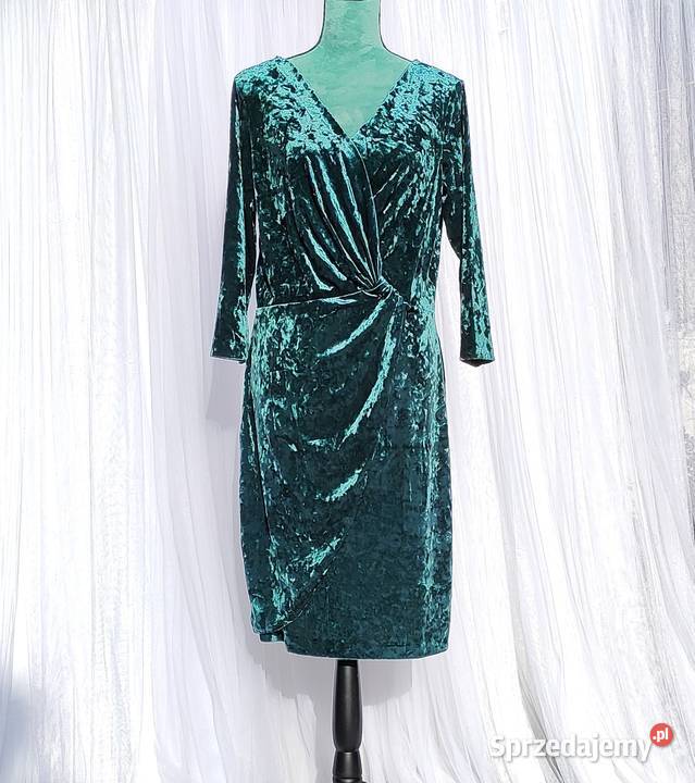 Nowa sukienka Mango 46 XXXL zielona welurowa Szczecin sprzedam