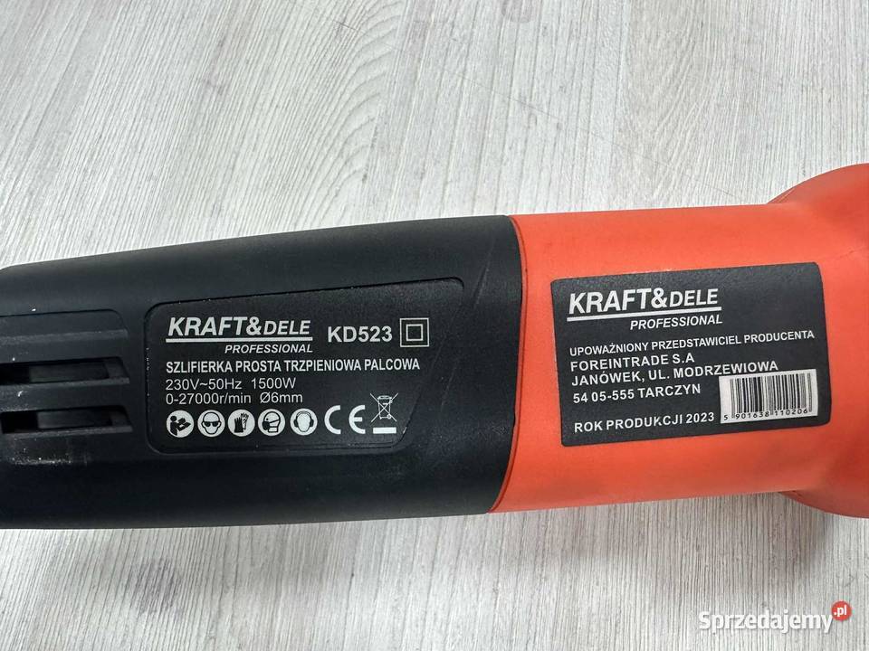 Szlifierka prosta wielofunkcyjna KraftDele 1500W Elbląg sprzedam