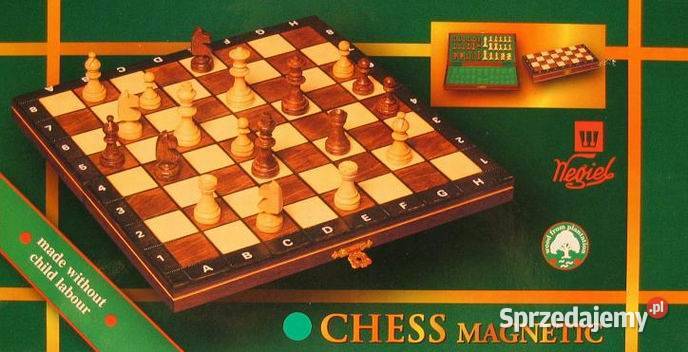 Szachy Magnetic Chess Węgiel 27 drewno nowe Ksawerów