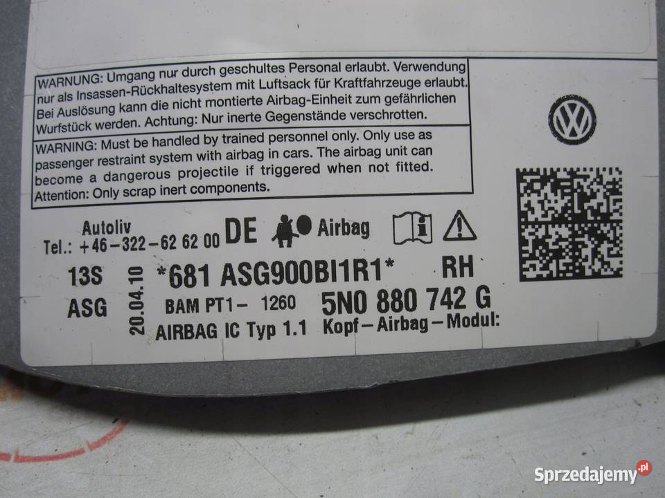 VOLKSWAGEN TIGUAN I 10r kurtyna prawa 5N0880742G osobowe świętokrzyskie Kielce