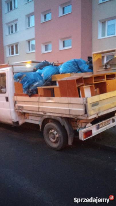 Wywóz śmieci mebli gratów transport