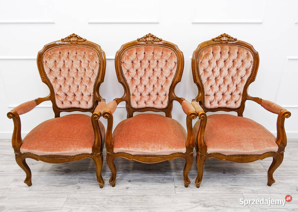 FOTELE Ludwik tapicerowany FOTEL bukowy PIKOWANY Kalisz