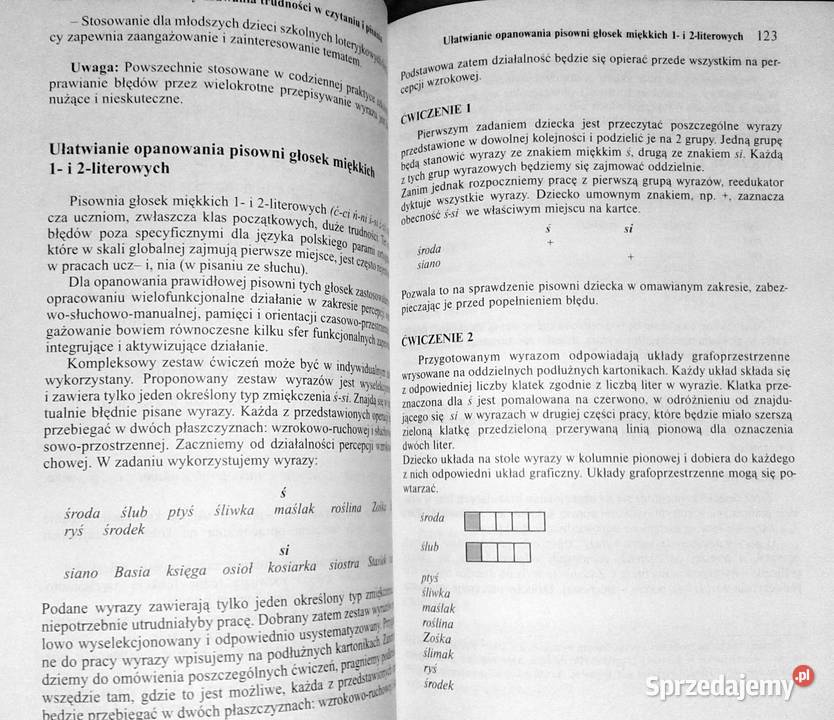 Trudności w czytaniu i pisaniu Modele ćwiczeń