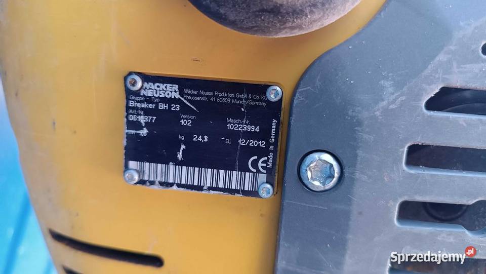 Młot Spalinowy WACKER NEUSON BH 65 55 23 DUŻ dolnośląskie Sułów