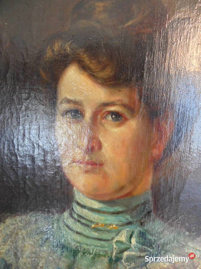 Portret kobiet 9 wiek sygnowany Malarstwo Lubartów