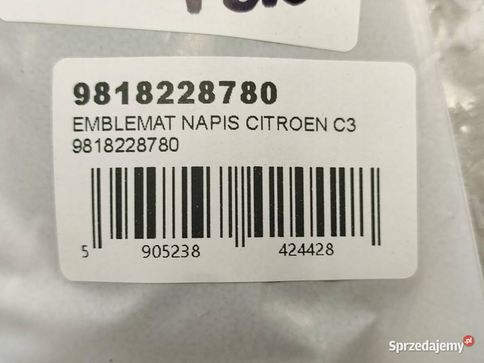 EMBLEMAT C3 CITROEN C3 2016 ORYGINALNY