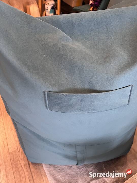 Fotel welurowy wypelniony kulkami styropianowmi Meble Wrocław