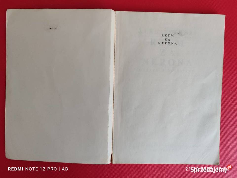 Rzym czasów Nerona J I Kraszewski wyd 1987 r śląskie