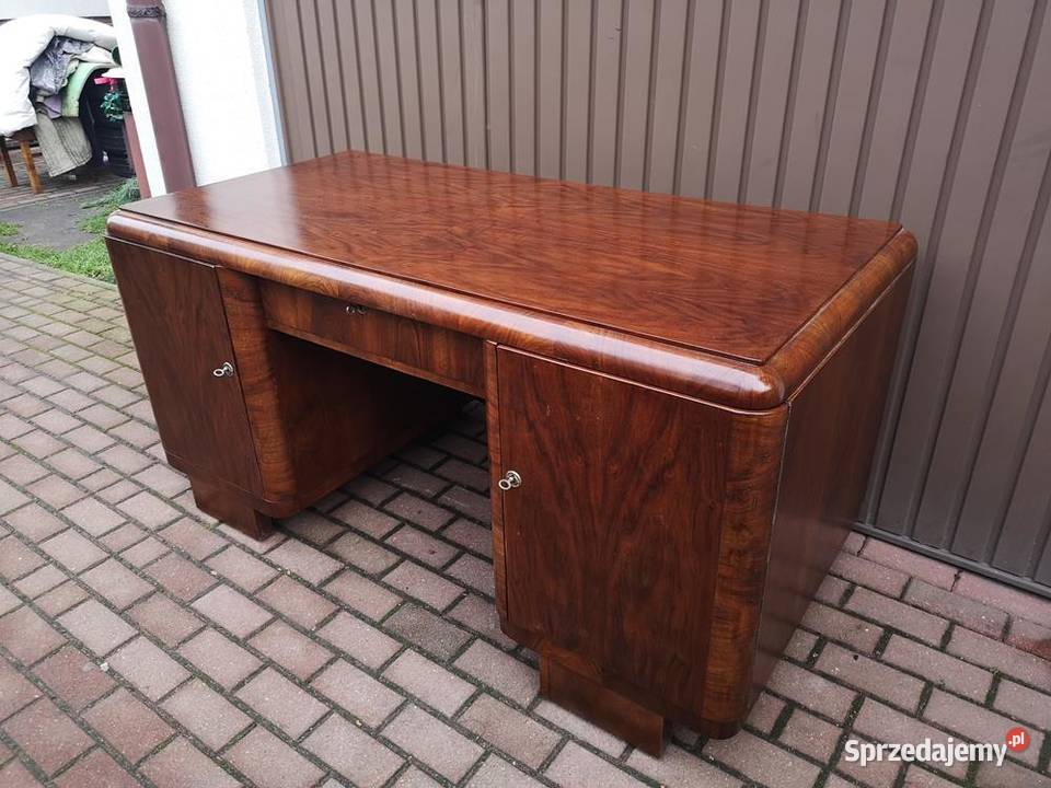 Biurko ARTDECO Orzech Zgrabne Stare Antyk Swarzędz