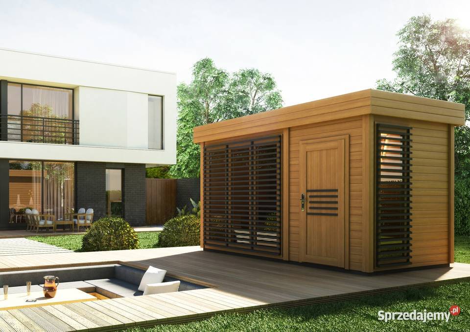 Nowoczesna Sauna Zewnętrzna 4 x 2 m Chojnice