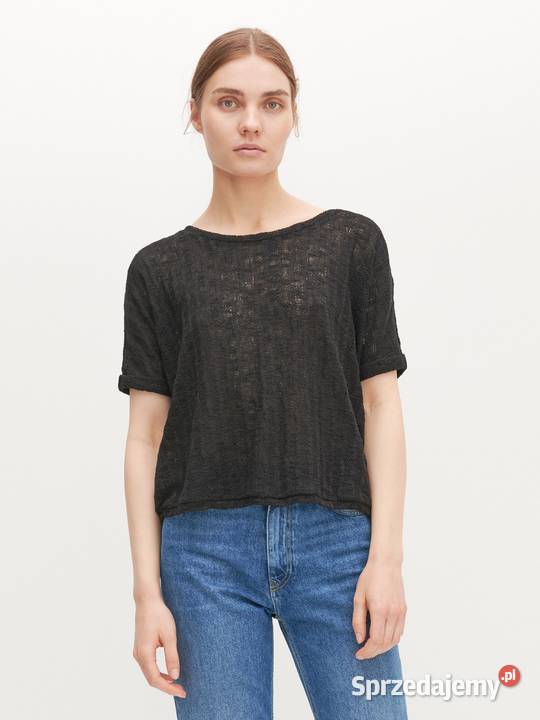 Czarna bluzka sweter Reserved L 40 ażurowy Szczecin sprzedam