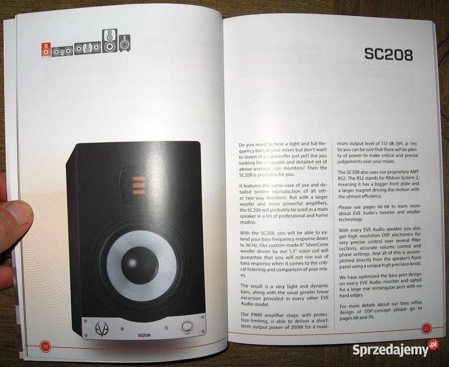 Eve Audio Product Catalog 2014 katalog monitorów Kępice sprzedam