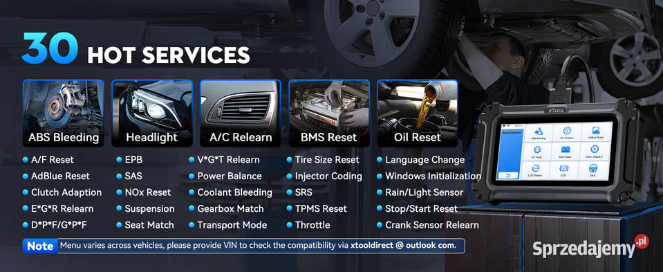 XTOOL D6S Skaner Samochodowy Diagnostyka Wrocław