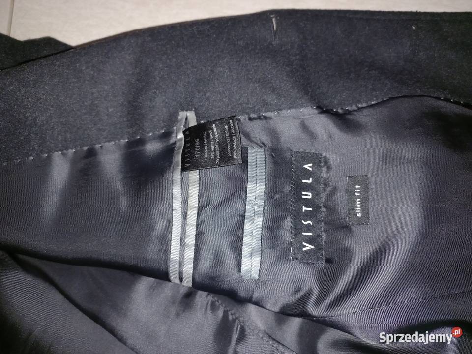 MARYNARKA Vistula Czarna 17096 Slim Fit 75 wełna Białystok