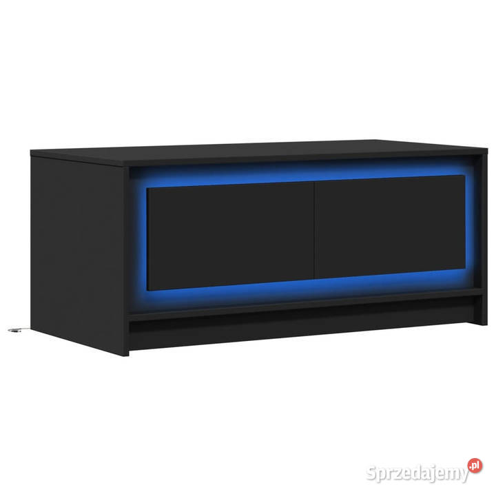 Stolik kawowy z LED czarny materiał mazowieckie