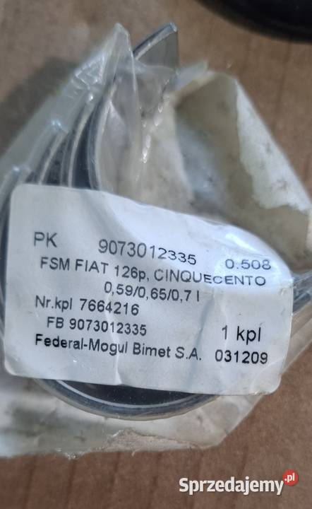 Fiat 126p cinquecento 700 panewki korbowodowe 2 Pozostałe Hańsk-Kolonia