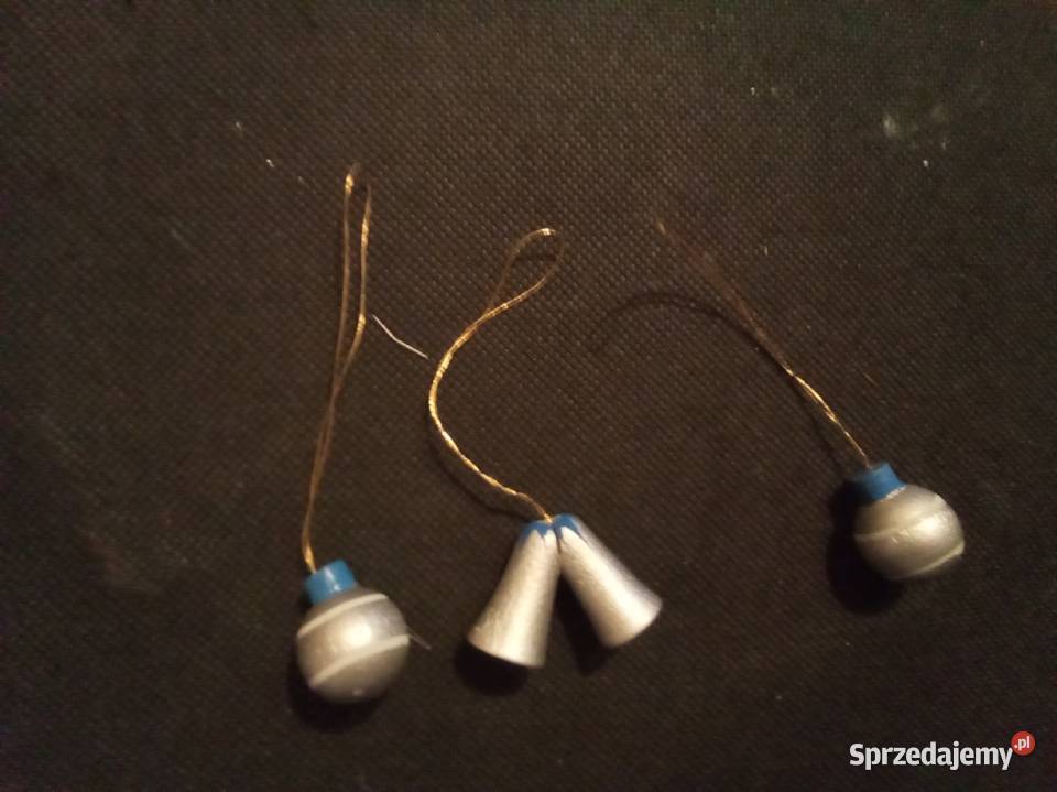 Drewniane srebrne zawieszki PRL dzwonek i dwie Dom i Ogród Warszawa