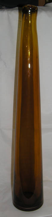 wazon szklany bursztynowy vintage 505 D 84 Bartków