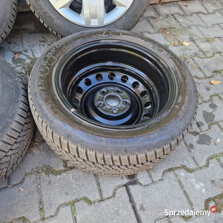 Opony zimowe z felgami stalowymi czujniki w śląskie Świętochłowice sprzedam