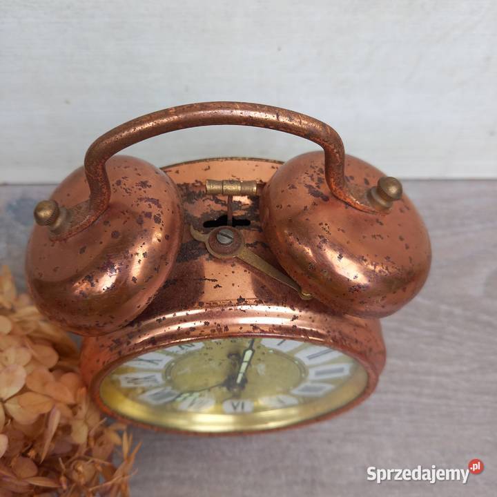 Miedziany francuski zegar francuski budzik Warszawa