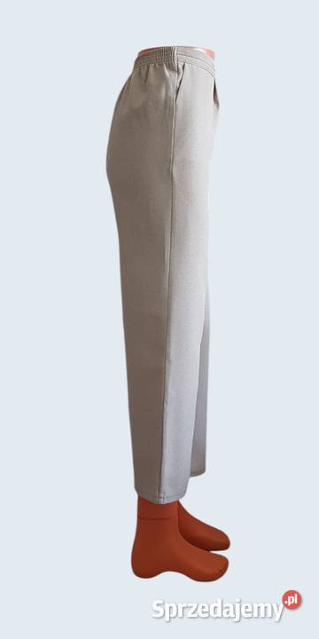 Damskie eleganckie beżowe spodnie materiałowe małopolskie Chrzanów