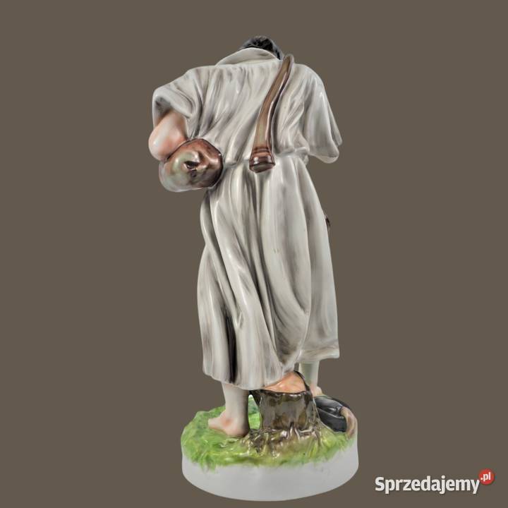 Dudziarz kobziarz porcelana Zsolnay Węgry wys42 Warszawa