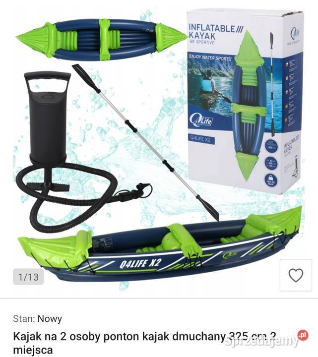 Kajak dmuchany 2 osobowy Wrocław