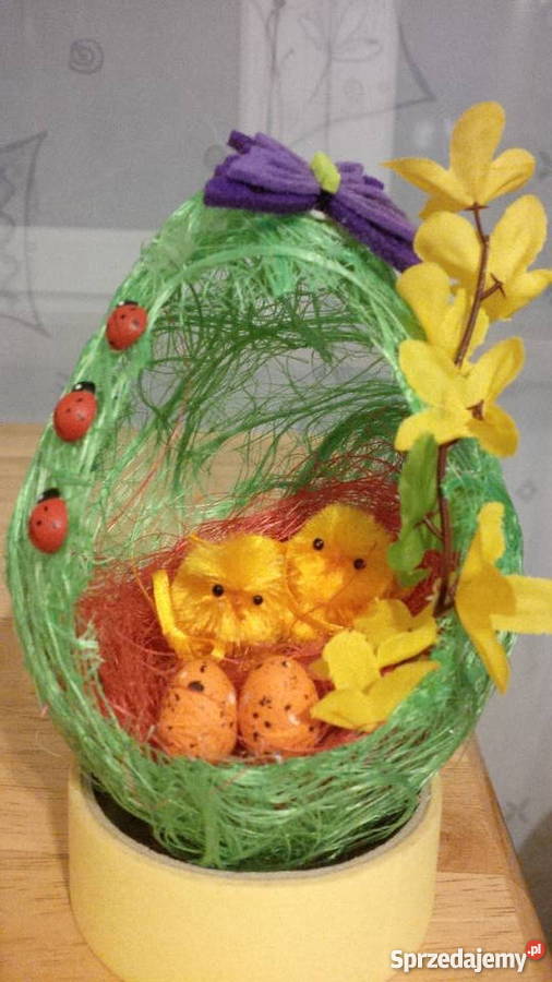 dekoracje wielkanocne wiklina papierowa Pozostałe