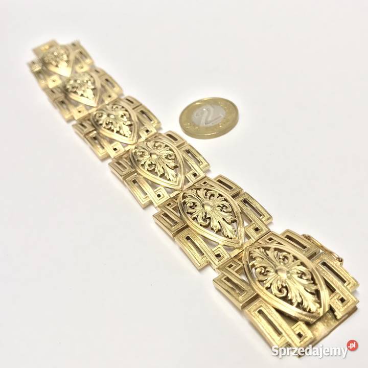 Złota BRANSOLETKA damska 14K zdobiona Warszawa