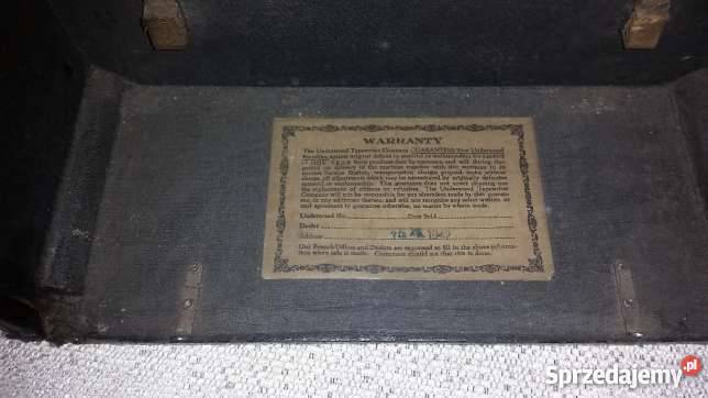Zabytkowa maszyna do pisania Underwood z 1942 r Kraków