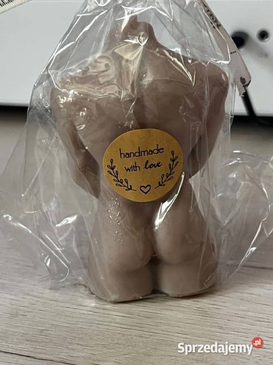 Świeca rzeźba tors męski Handmade prezent