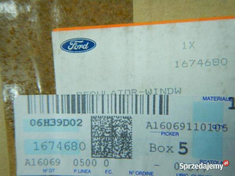 PODNOŚNIK SZYBY PRAWY PRZÓD FORD FIESTA 08 zASO