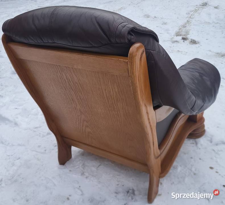 Piękny komplet wypoczynkowy ze skóry sofa dwa kujawsko-pomorskie Sypniewo