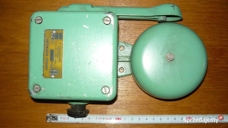 Dzwonek szkolny stary PRL elektryczny 24V Sokółka