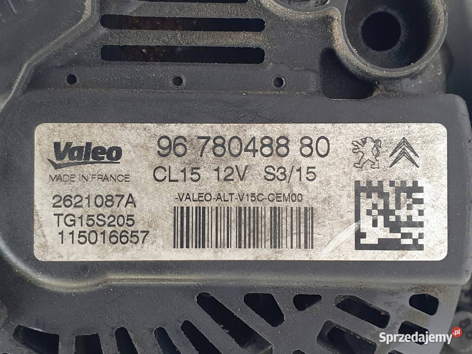 ALTERNATOR Peugeot 508 20 HDI valeo 9678048880 lubelskie sprzedam
