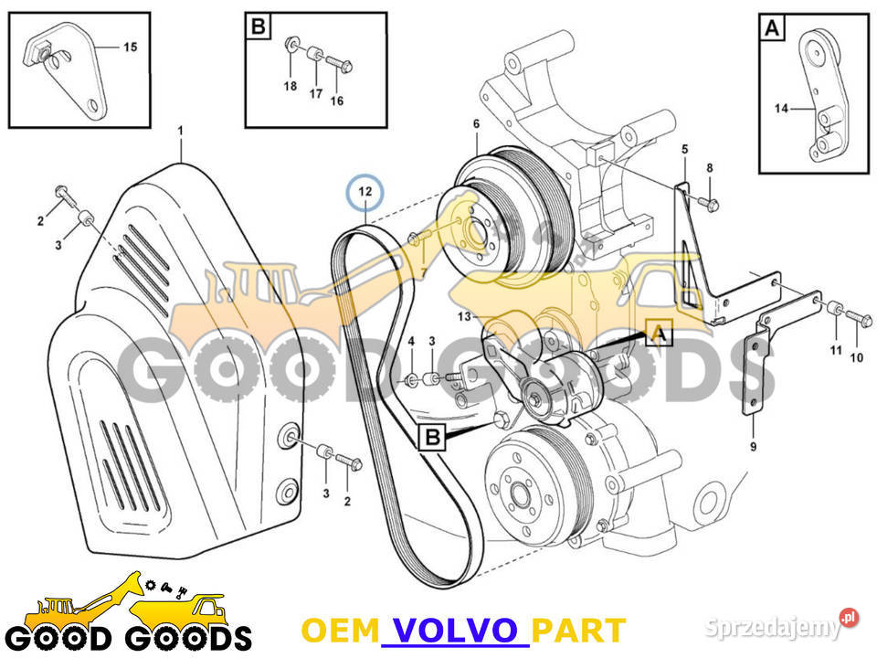 VOLVO PASEK WIELOROWKOWY A35D A40D 11128849 mazowieckie