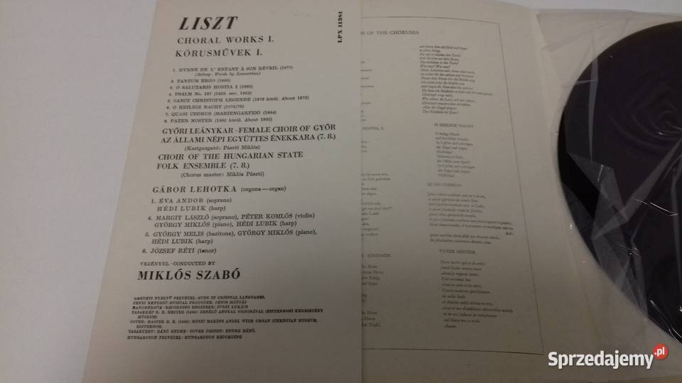 Winyl Liszt Choral Works I sprzedam Kraków