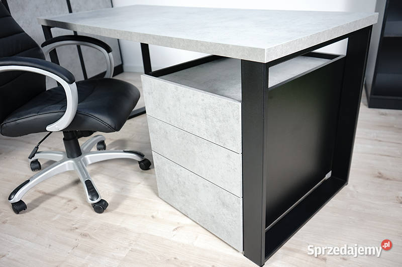 Biurko z kontenerkiem Beton Chicago 160