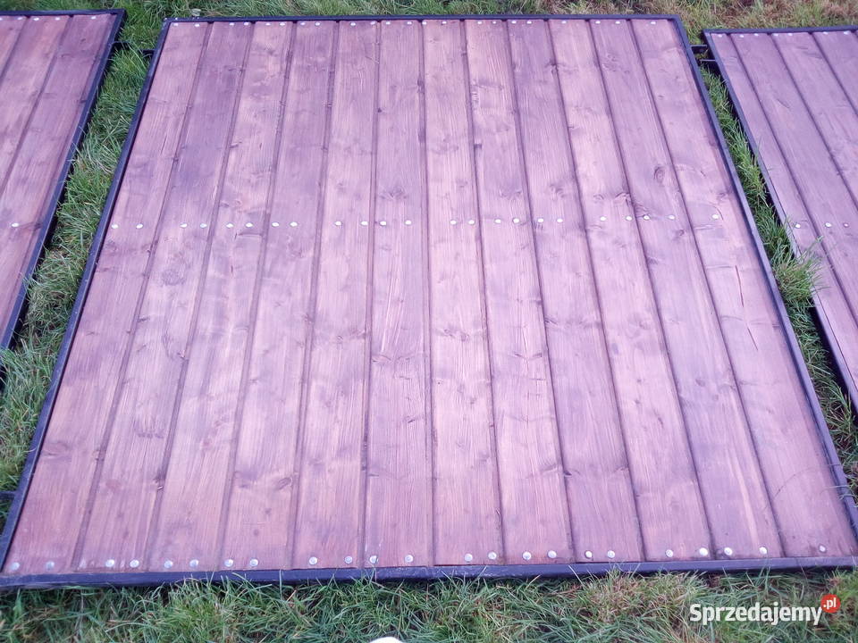 Przęsła ogrodzeniowe pełne metal drewno 8 mb Kąty Wrocławskie